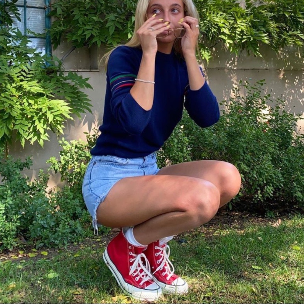 💋 red hightop converse 💋